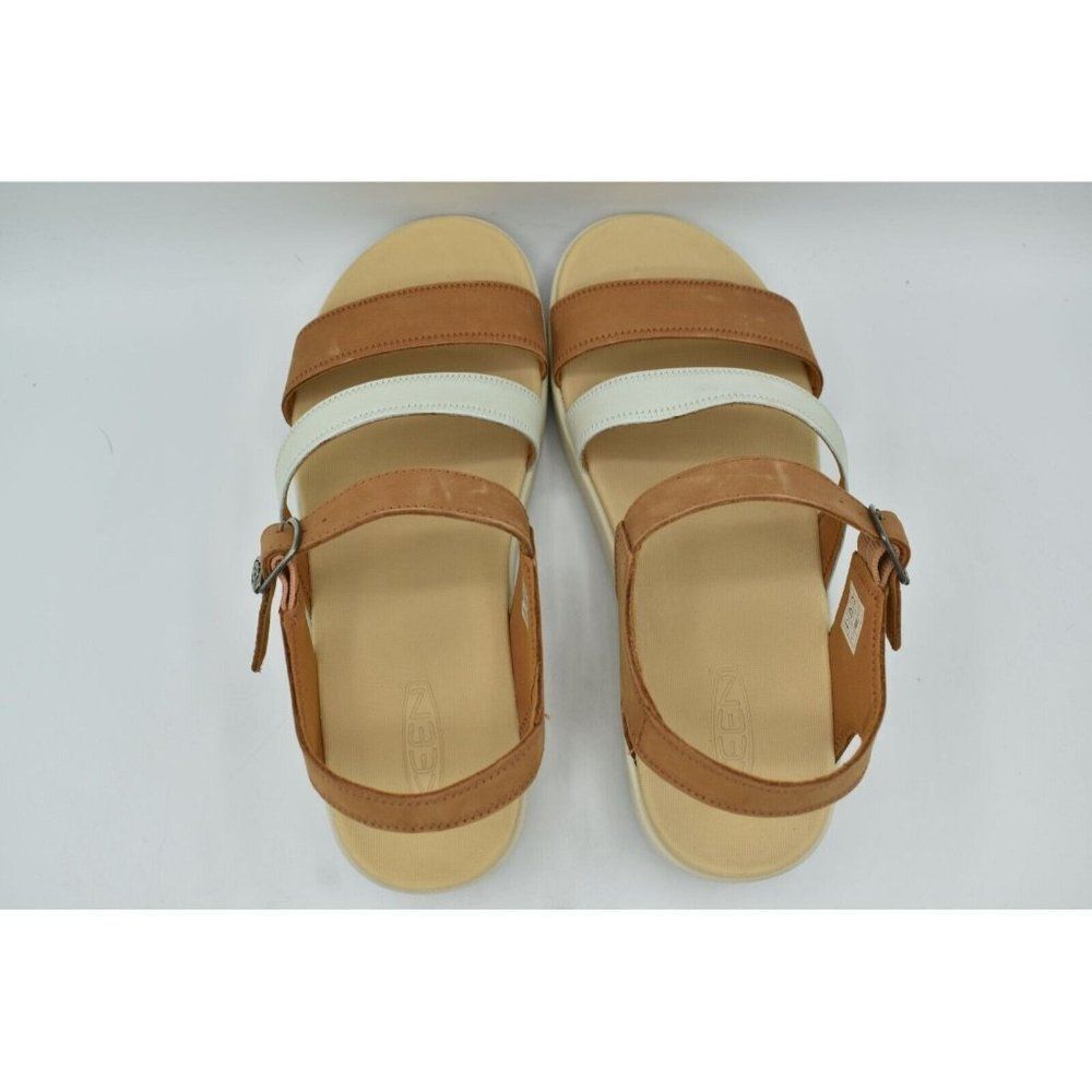 Keen Womens Size 11 Ellecity Natural Leather Backstrap Sandals Shoes - Picture 9 of 12